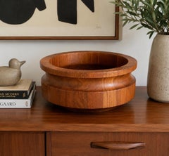 Rare Dansk International Designs Ltd. Danish Modern Staved Teak Centerpiece Bowl