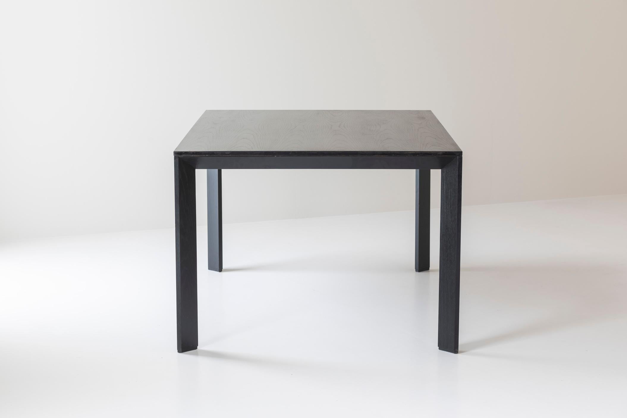 Rare dark stained oak dining table by Karl Andersson & Søn from Sweden, 1980s. For Sale 5