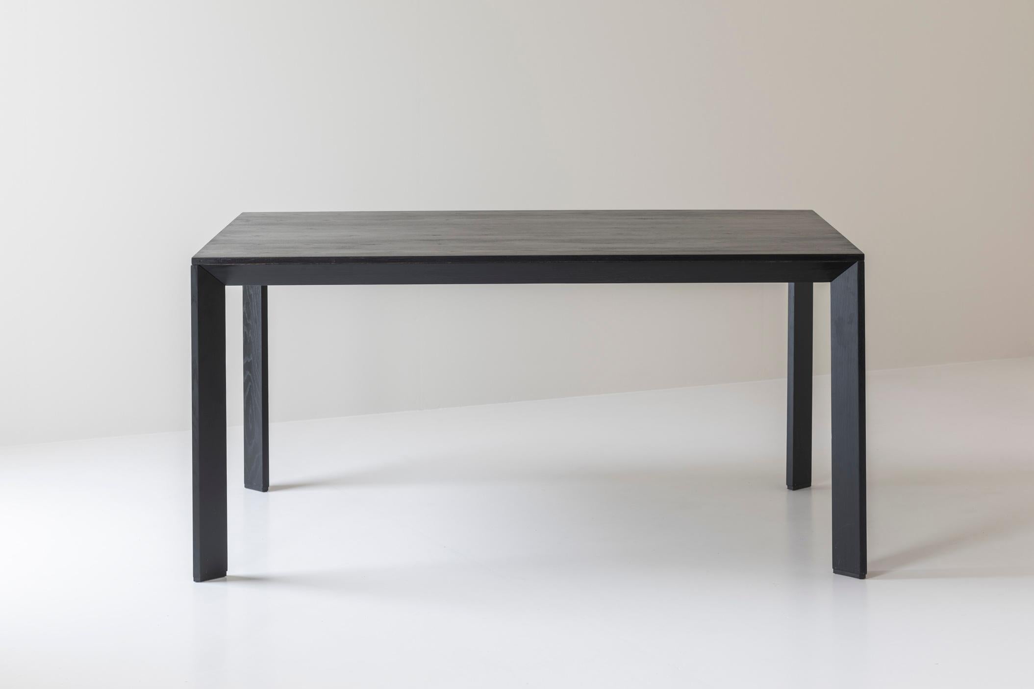 Oak Rare dark stained oak dining table by Karl Andersson & Søn from Sweden, 1980s. For Sale
