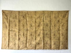Rare Dated Japanese Silk Buddhist Kesa with Gold Embroidery, Meiji Period, 1882