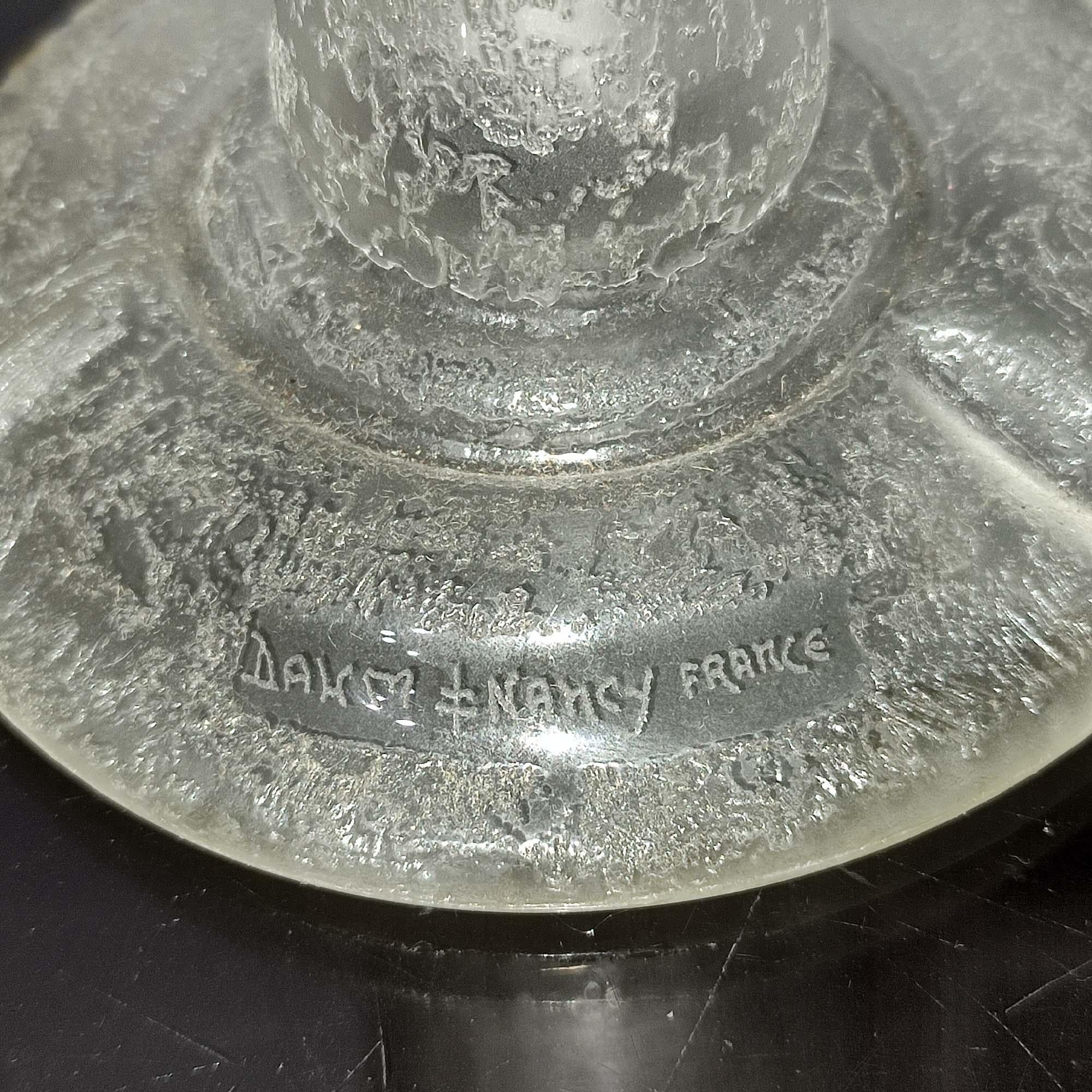 Rara Lámpara de Mesa Daum Freres Nancy, Art Decó, Vidrio Francés en venta 3
