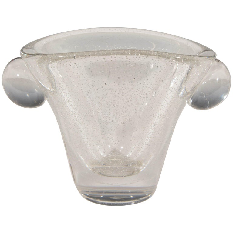 Rare Daum Glass Vase With Controlled Bubbles For Sale At 1stdibs