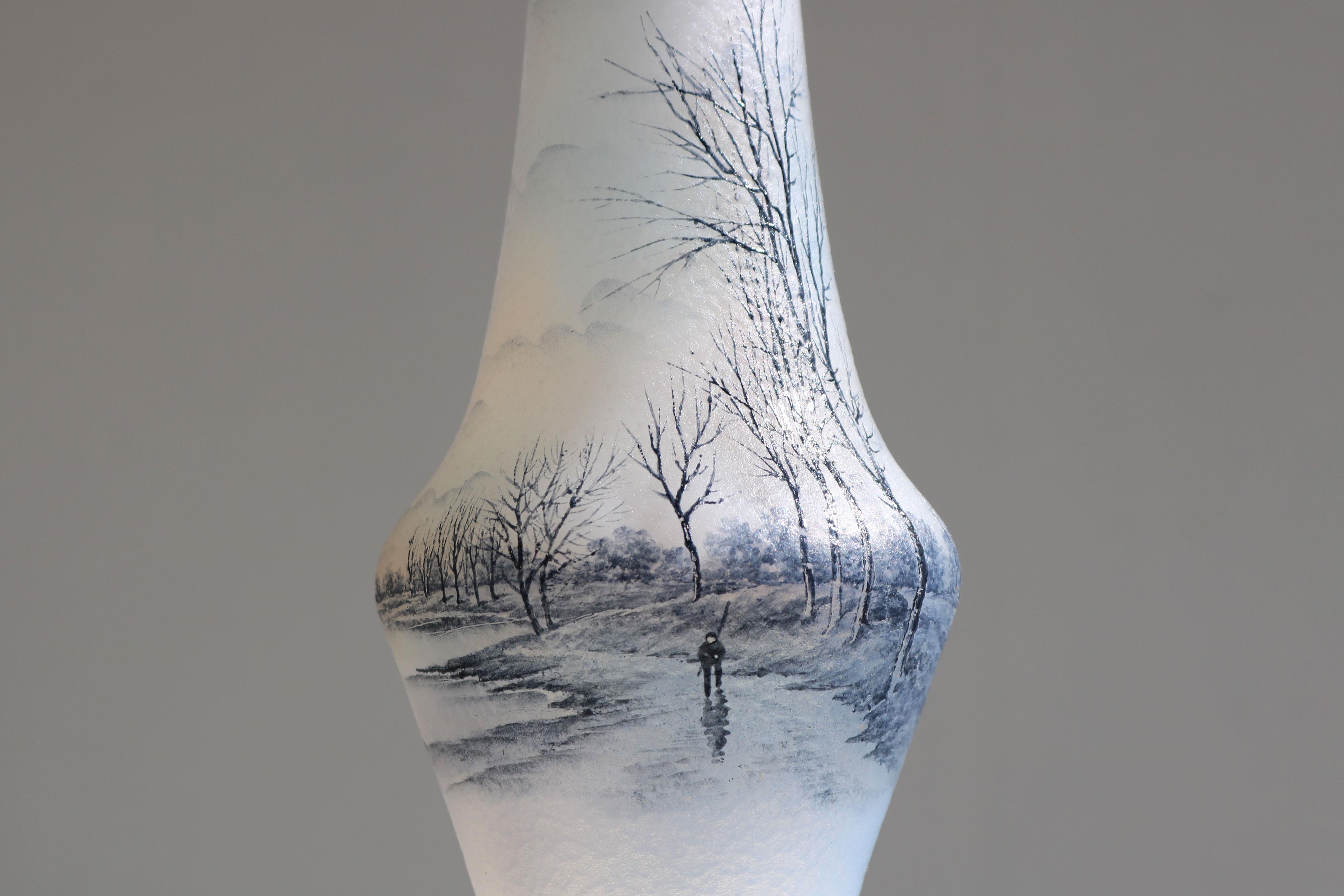 Smalto Raro vaso Daum Nancy 