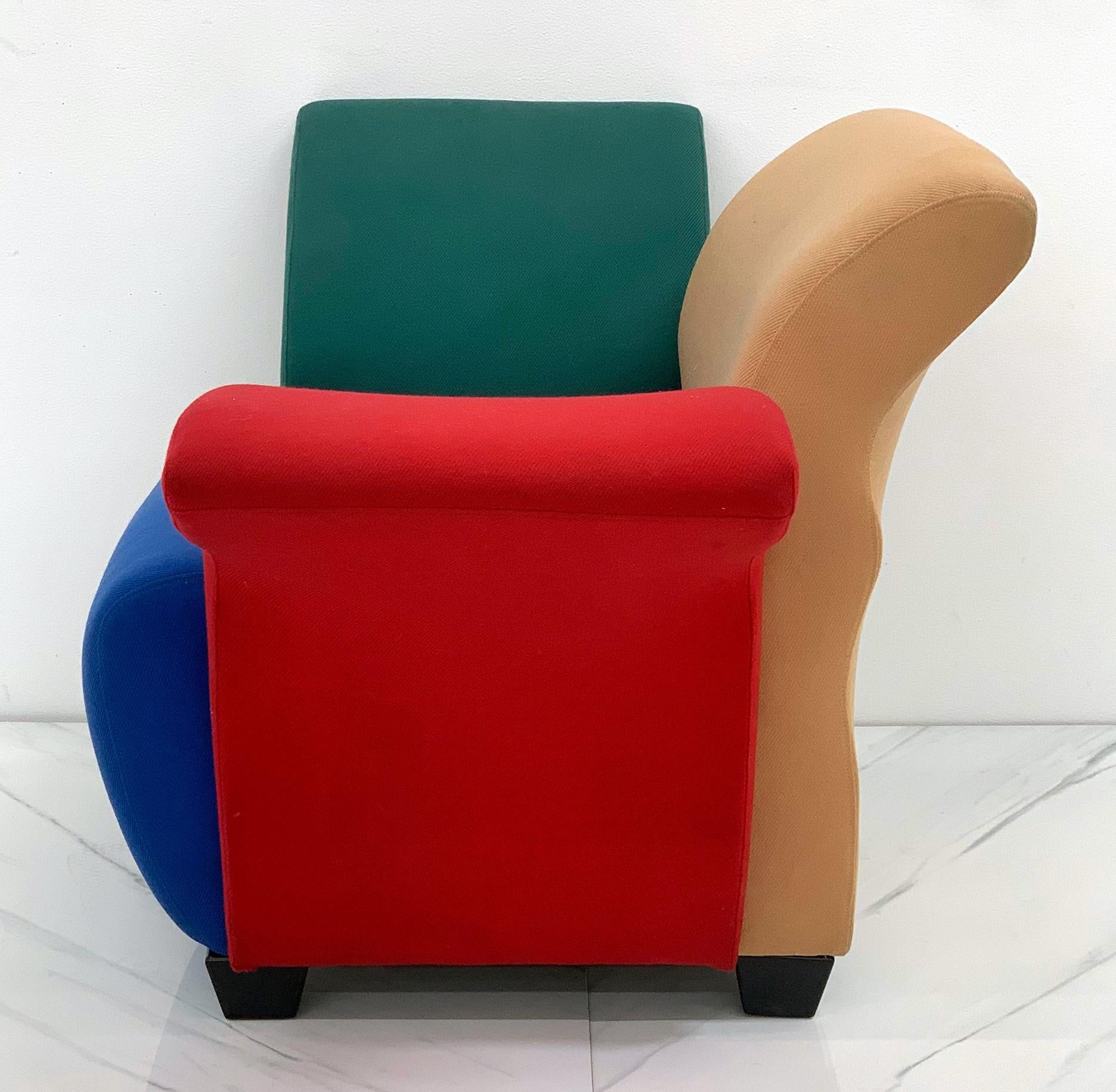 Rare David Burry Postmodern Lounge Chair, Montreal, 1980's 1
