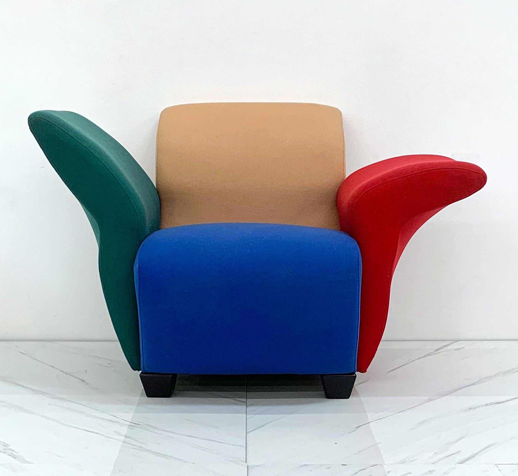Post-Modern Rare David Burry Postmodern Lounge Chair, Montreal, 1980's