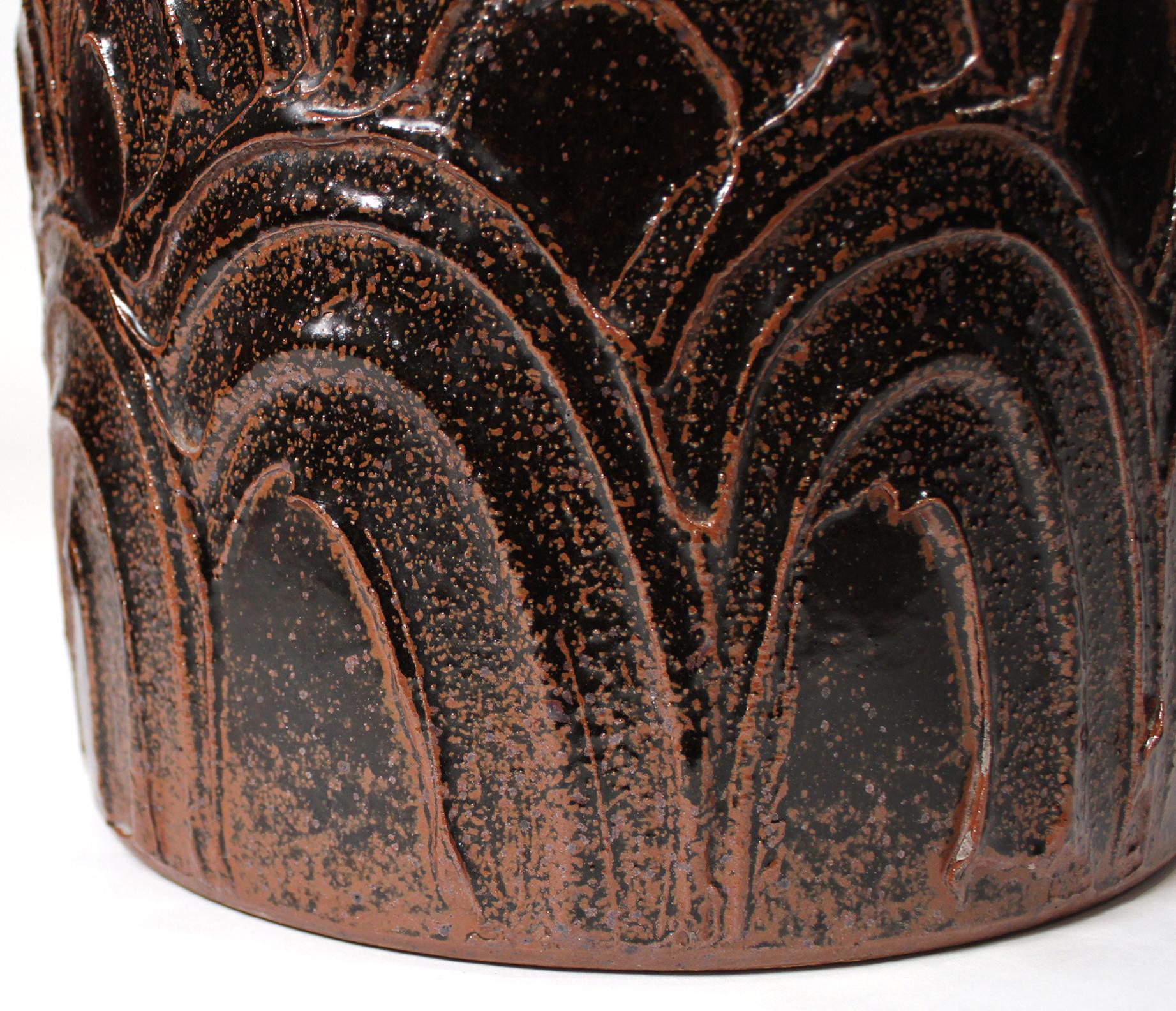 20th Century Rare David Cressey Brutalist Stoneware 'ARCS' Planter for Architectural Pottery