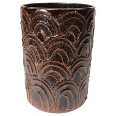Rare David Cressey Brutalist Stoneware 'ARCS' Planter for Architectural Pottery