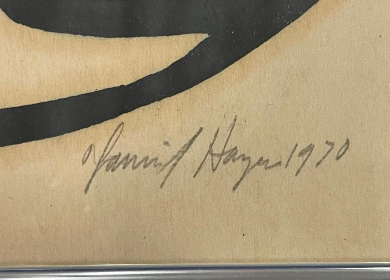 Américain Rare gravure sur bois de David Hayes, Nature morte, signée et numérotée 1970 en vente