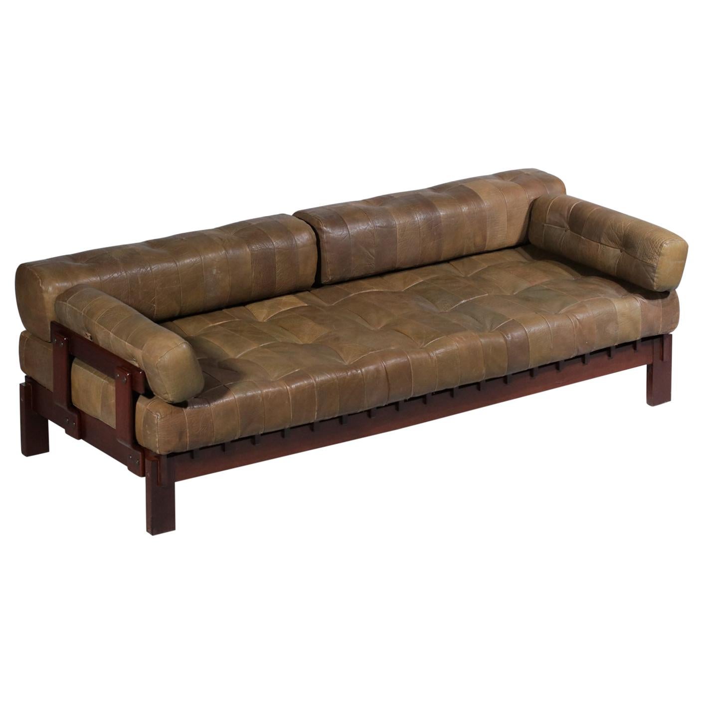 Rare Daybed Sofa from the 60
s De Sede Style Leather