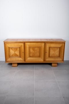 Rare De Coene 1950's brutalist minimalistic credenza in cherrywood