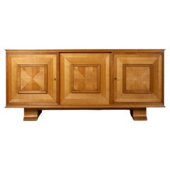 Rare De Coene 1950's brutalist minimalistic credenza in cherrywood