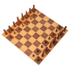 Rare De Coene Chess Set With Original Box Attr. to Christophe Gevers, Belgium