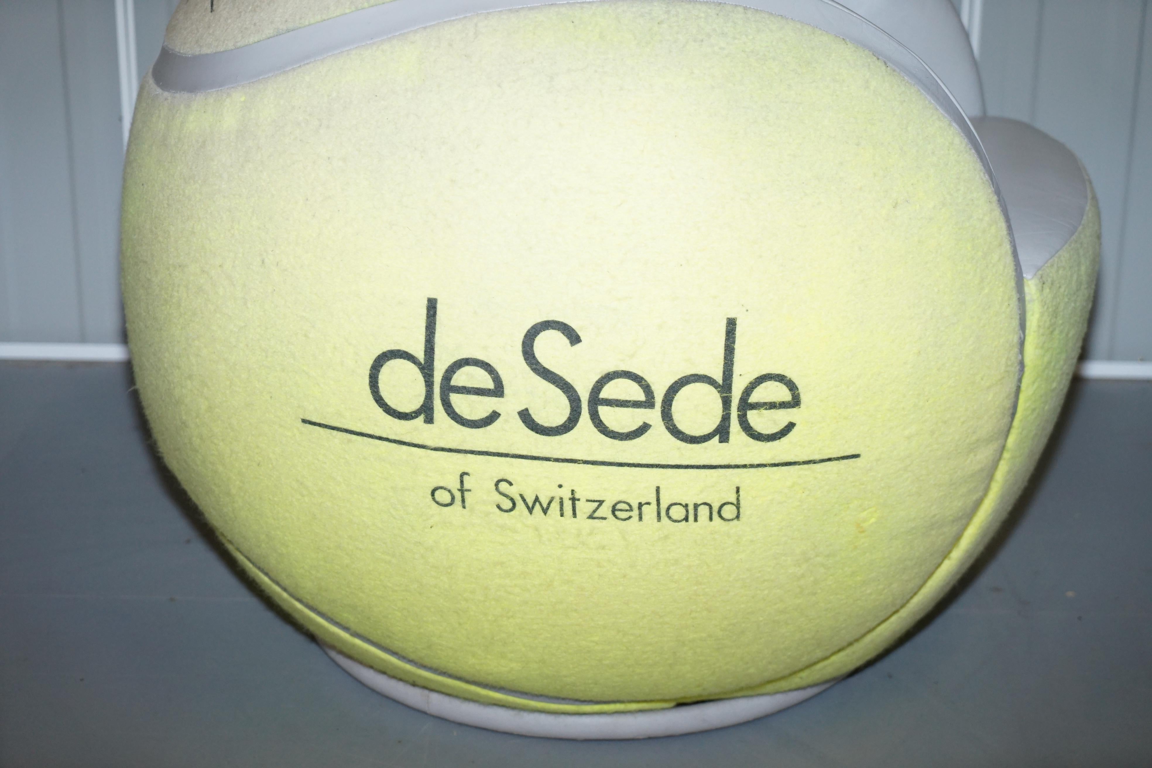 Rare De Sede 1985 Ds-9100/01 Tennis Ball Swivel Armchair from Wta Zurich Open 2