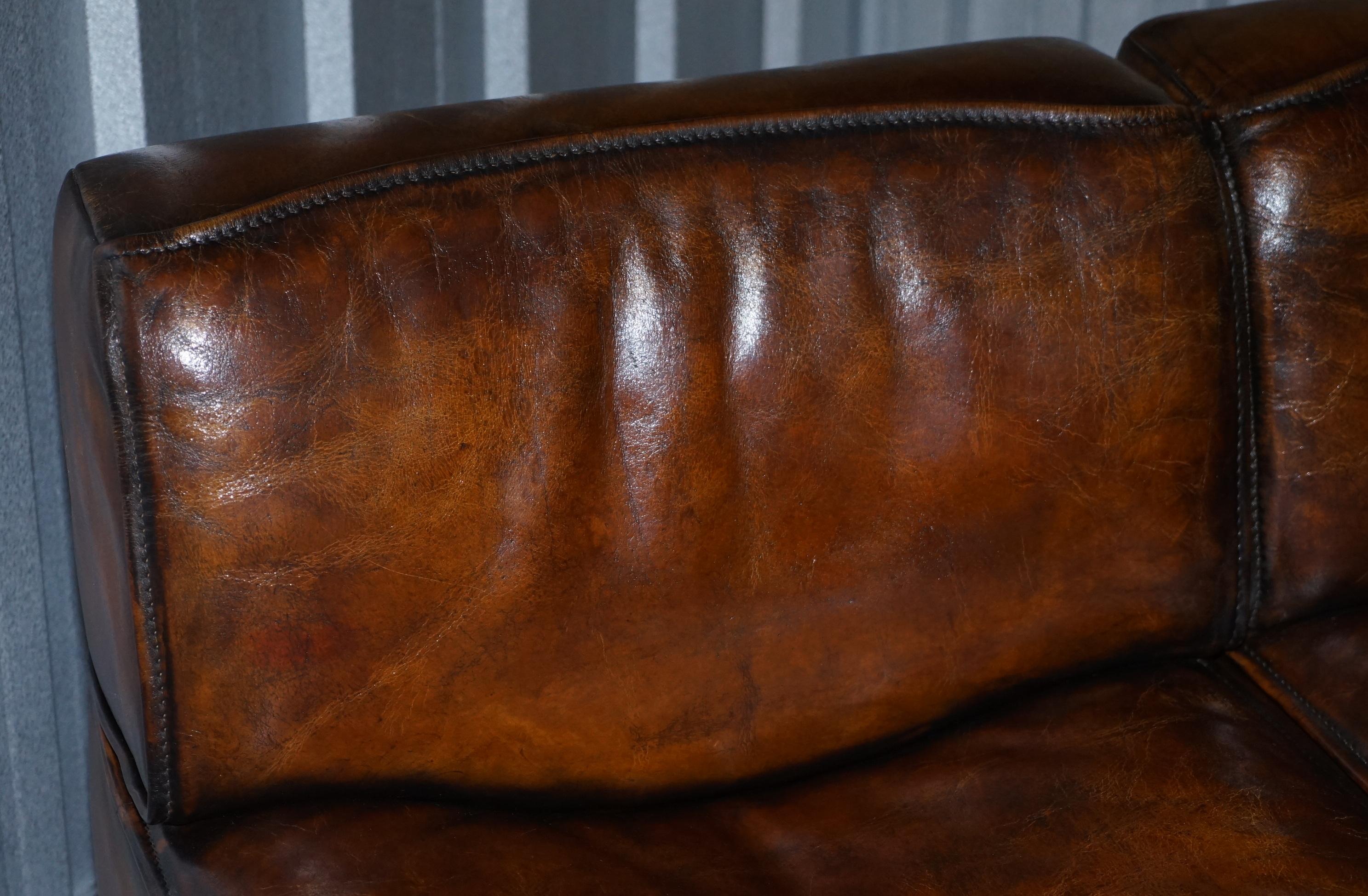 Late 20th Century Rare De Sede DS15 Corner Modular Sofa Armchairs Original Paperwork Brown Leather