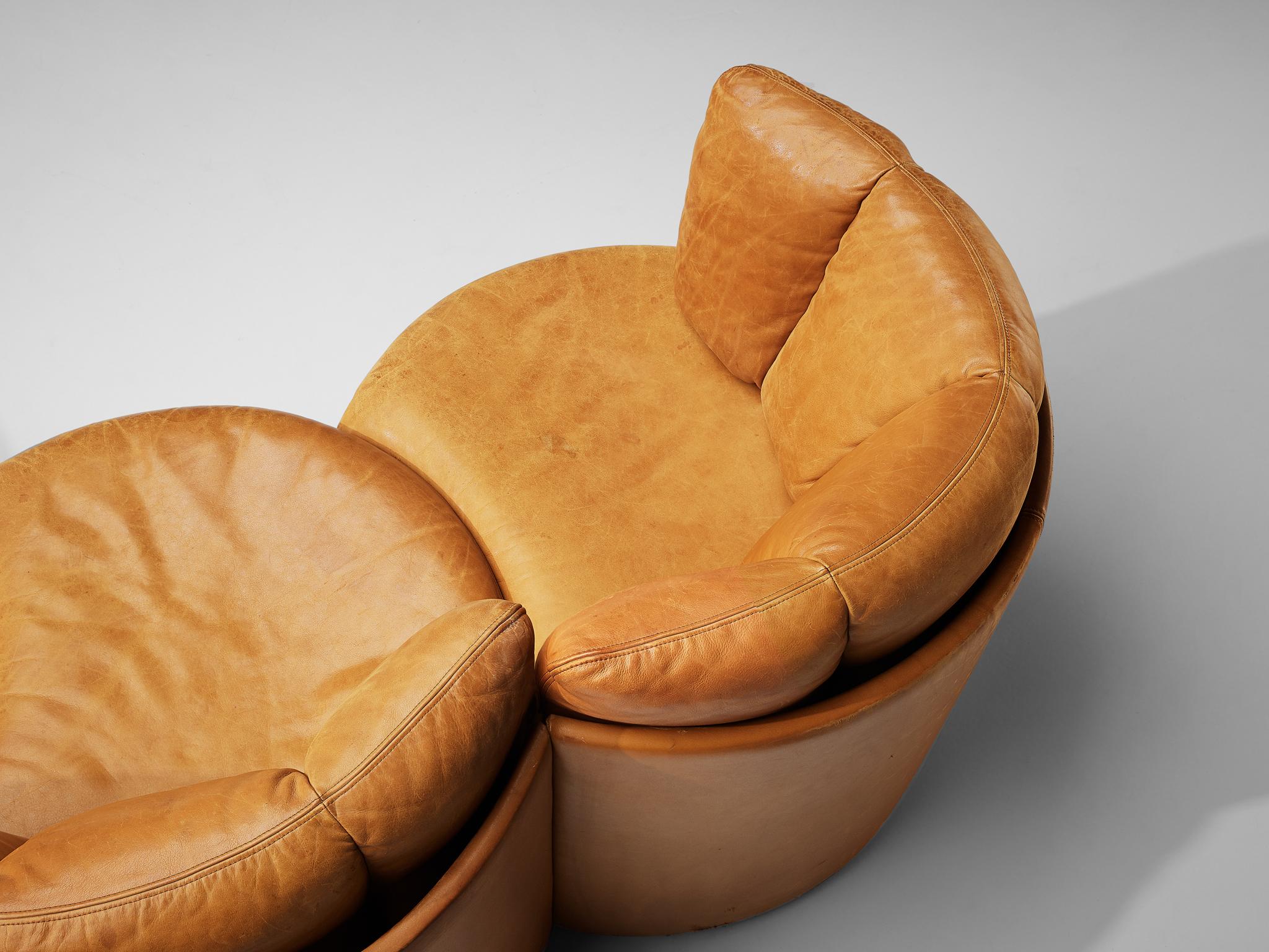 Rare De Sede DS800 Sectional Sofa in Cognac Leather 7