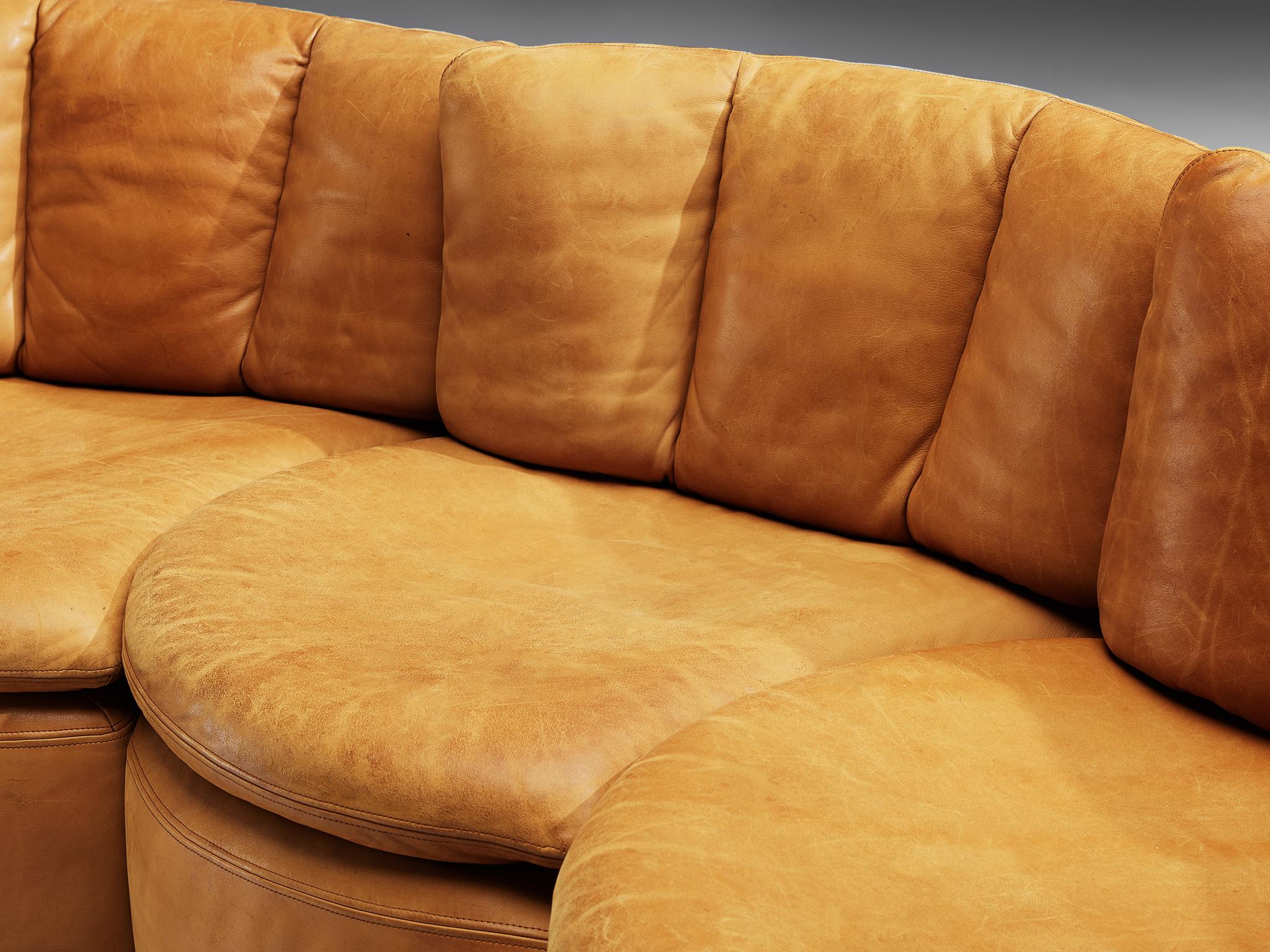 Rare De Sede DS800 Sectional Sofa in Cognac Leather 8