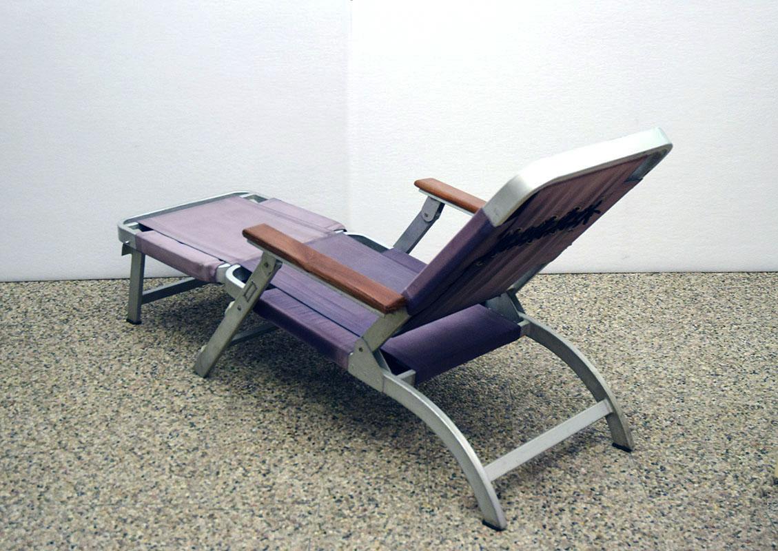 Rara tumbona del Transatlántico Michelangelo 1965 mediados del siglo XX en venta