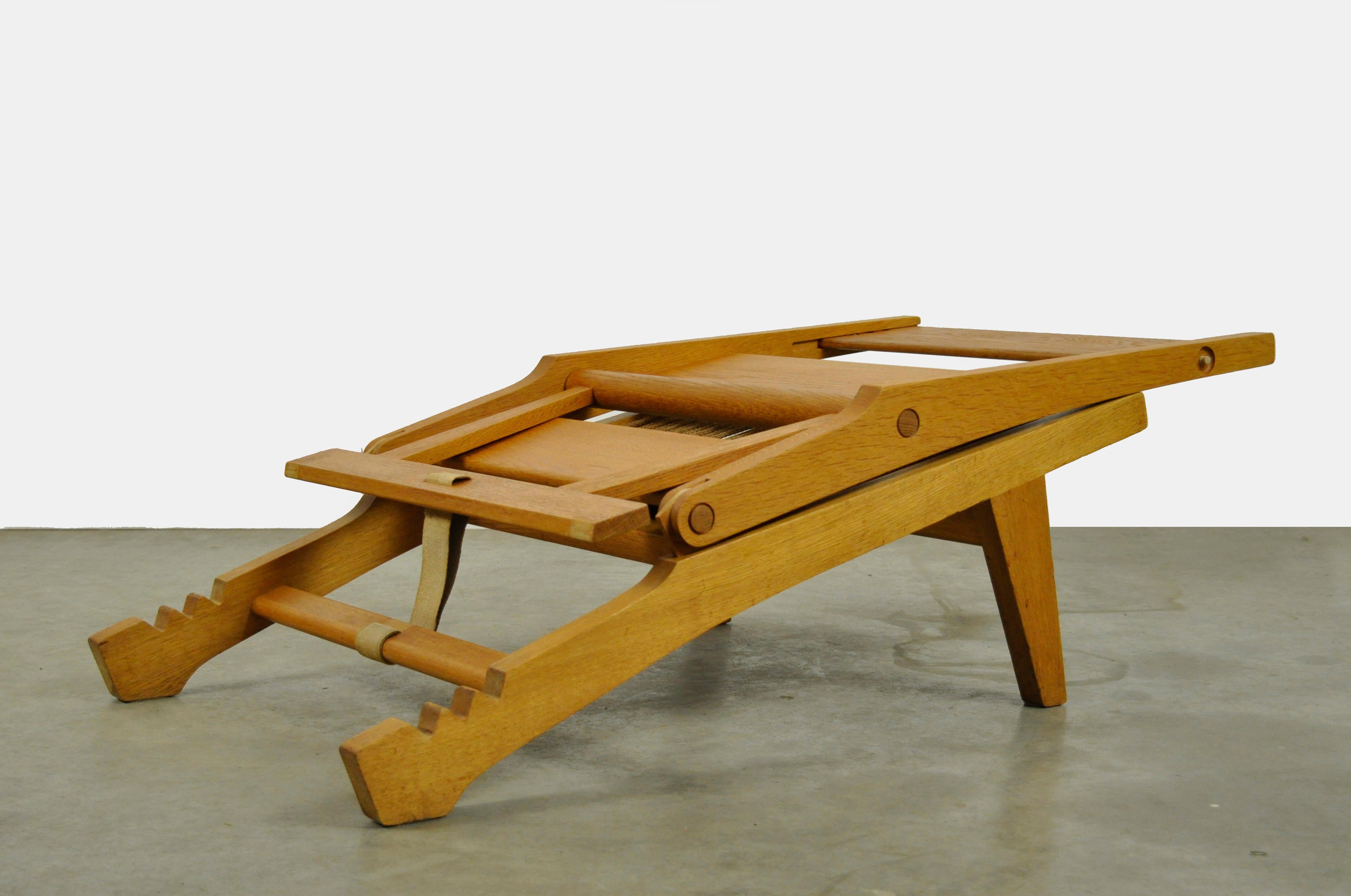 Rare deckchair / lounge chair AP71 by Hans Wegner for AP Stolen, Denmark, 1960s For Sale 6