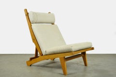 Rare deckchair / lounge chair AP71 by Hans Wegner for AP Stolen, Denmark, 1960s