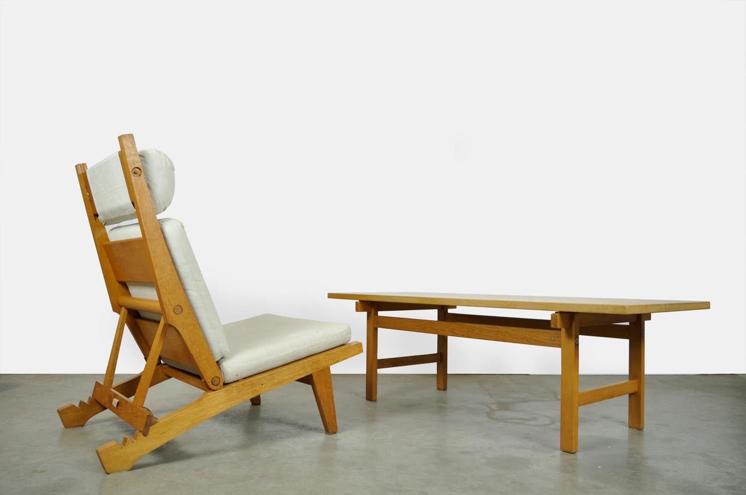 Rare deckchair / lounge chair AP71 by Hans Wegner for AP Stolen, Denmark, 1960s For Sale 13