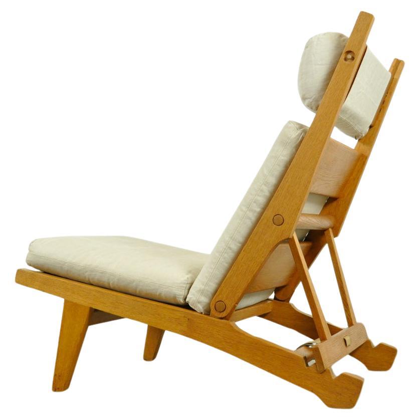 Rare deckchair / lounge chair AP71 by Hans Wegner for AP Stolen, Denmark, 1960s
