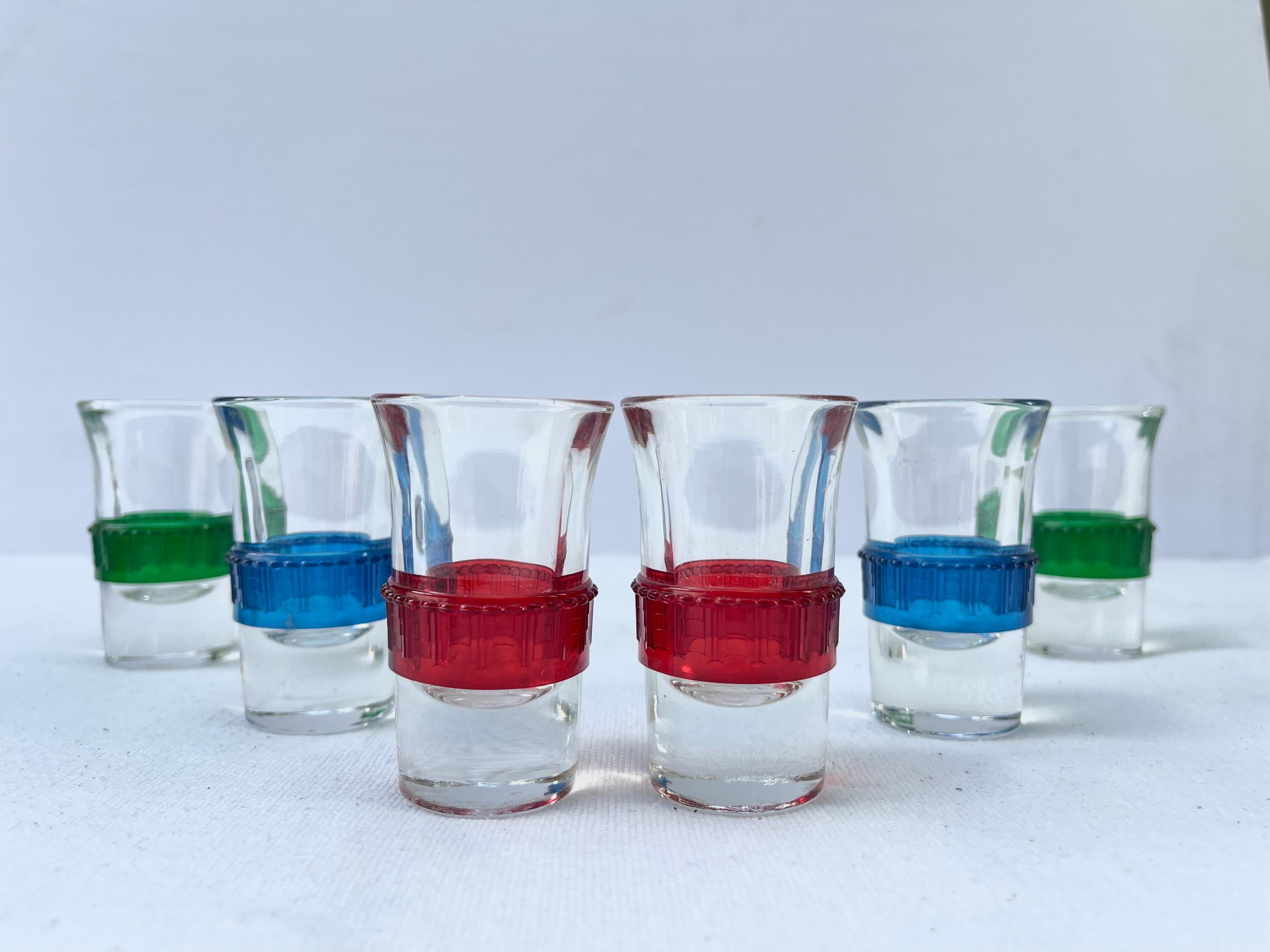 Seltenes Deco Nudefarbenes Farberware Shot Glass Serviergeschirr-Set  im Angebot 10
