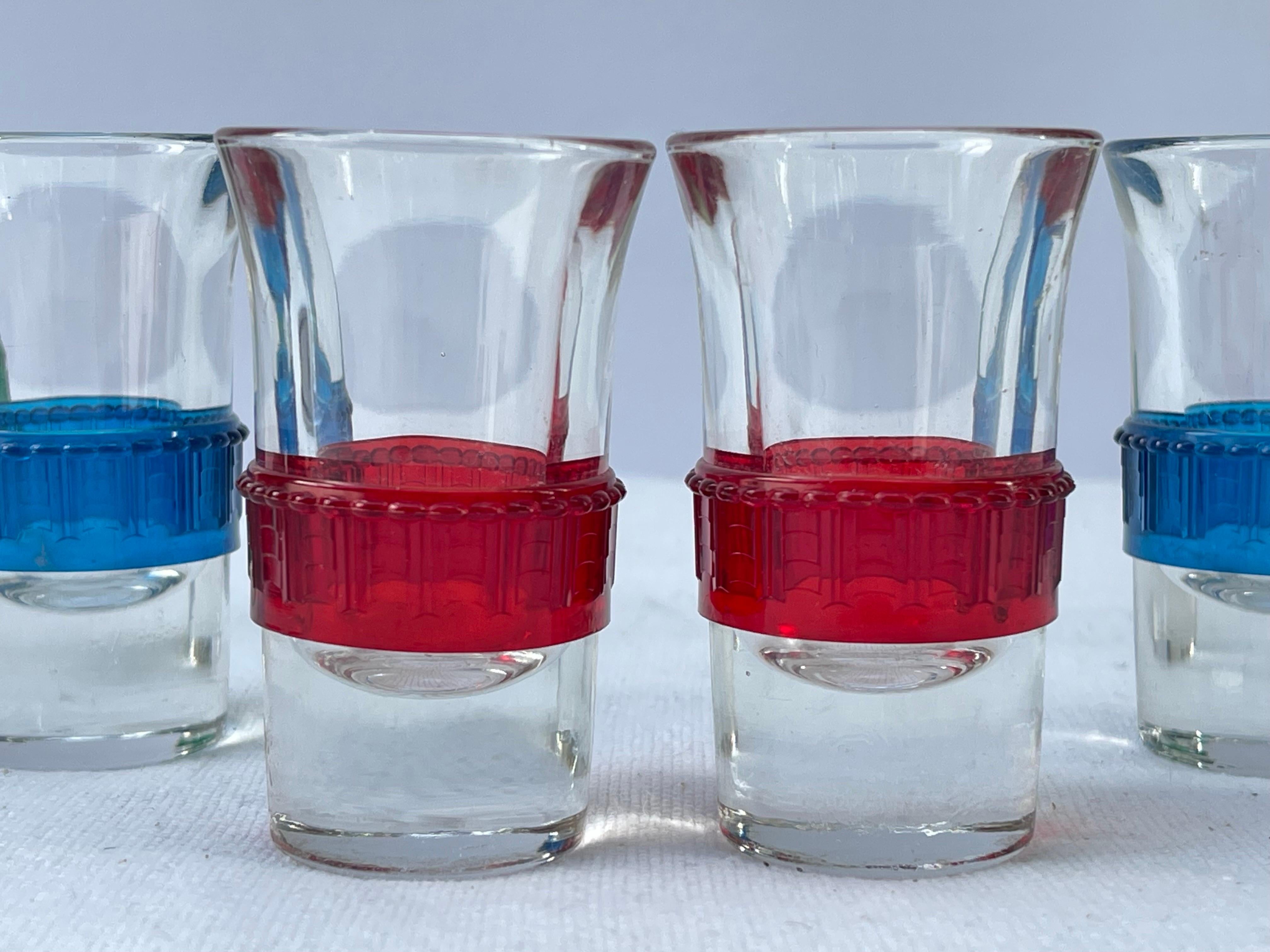 Seltenes Deco Nudefarbenes Farberware Shot Glass Serviergeschirr-Set  im Angebot 13