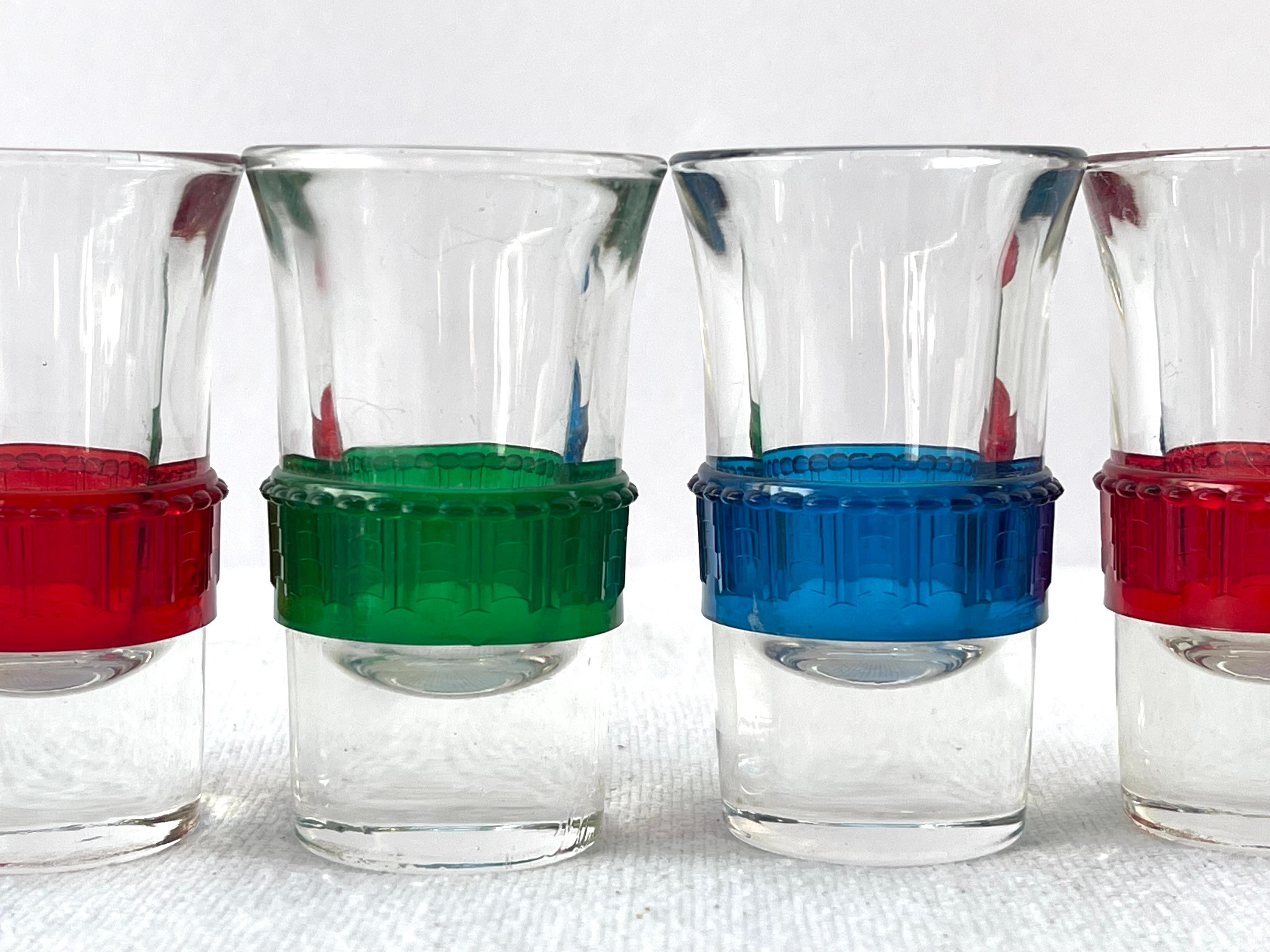 Seltenes Deco Nudefarbenes Farberware Shot Glass Serviergeschirr-Set  im Angebot 4