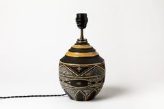Rare Decorative Art Nouveau Ceramic Lamp by Pierre Adrien Dalpayrat, circa 1900
