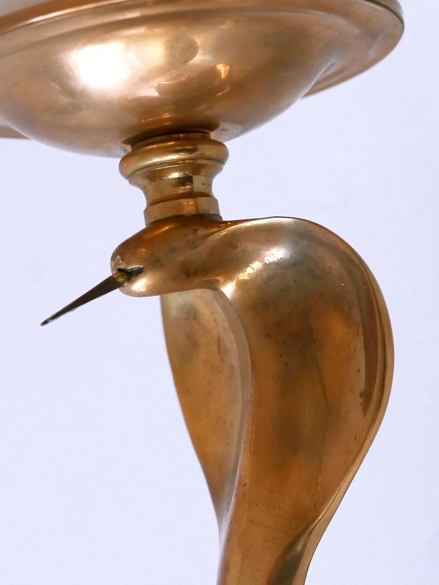 Rare & Decorative Cast Brass Cobra Sconce or Wall Lamp, possibly Maison Jansen For Sale 10