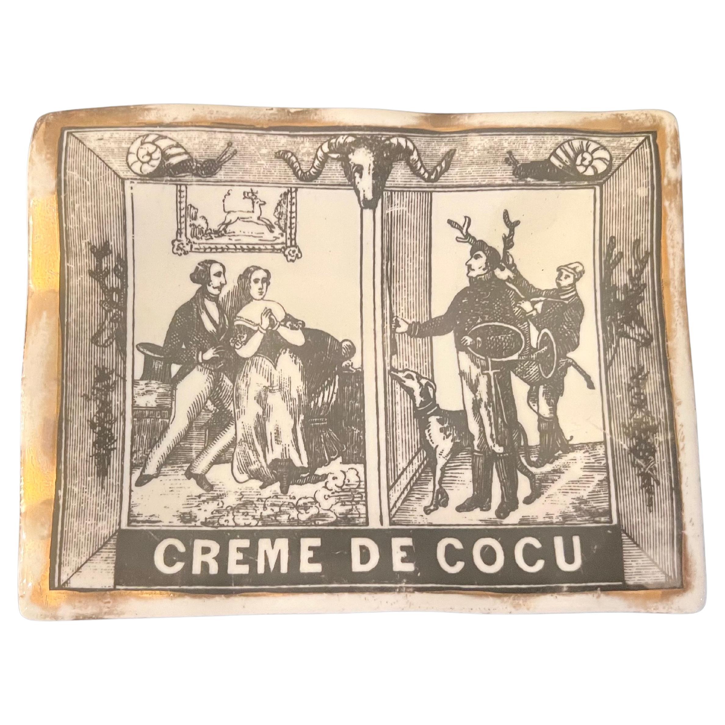 Raro cuenco decorativo para el cambio de bolsillo Catch It All de Piero Fornasetti