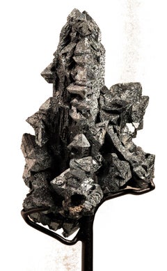 Rare Decorative Martite, Payun Matru Volvano , Patagonia Argentinia on stand TOP