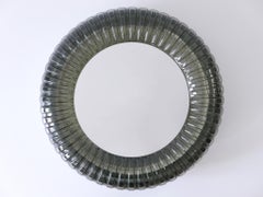 Seltener und dekorativer Mid-Century-Modern-Wandspiegel aus Glas mit Rückenleuchte, Deutschland 1960er Jahre