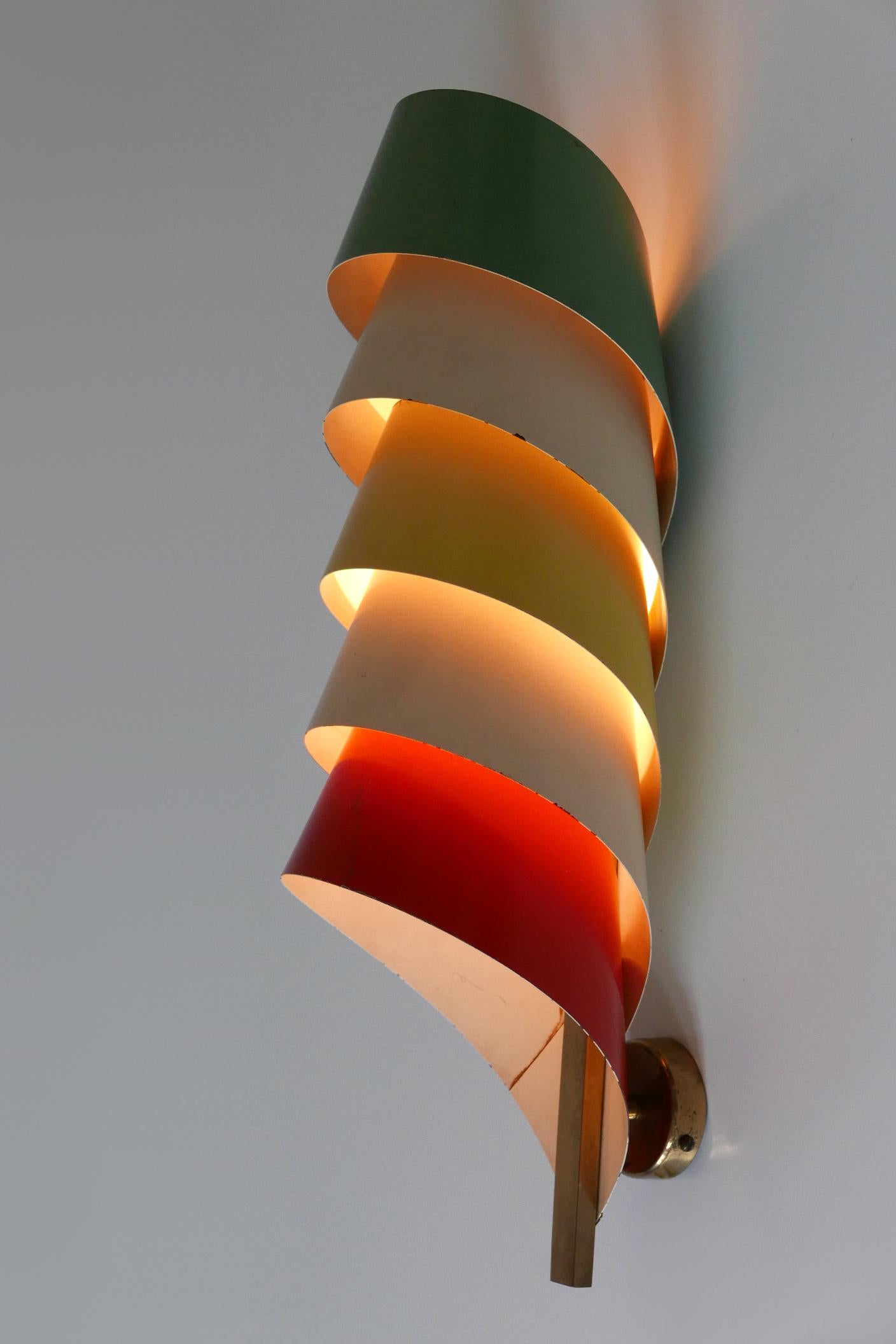Rare & Decorative Mid-Century Modern Sconce or Wall Lamp Scandinavia 1950s For Sale 9