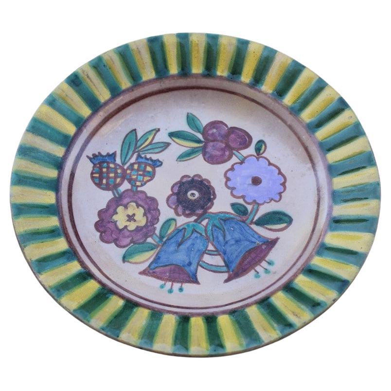 Rare Decorative plate 1920 ICS Dolker Kowaliska Design Vietri sul mare For Sale