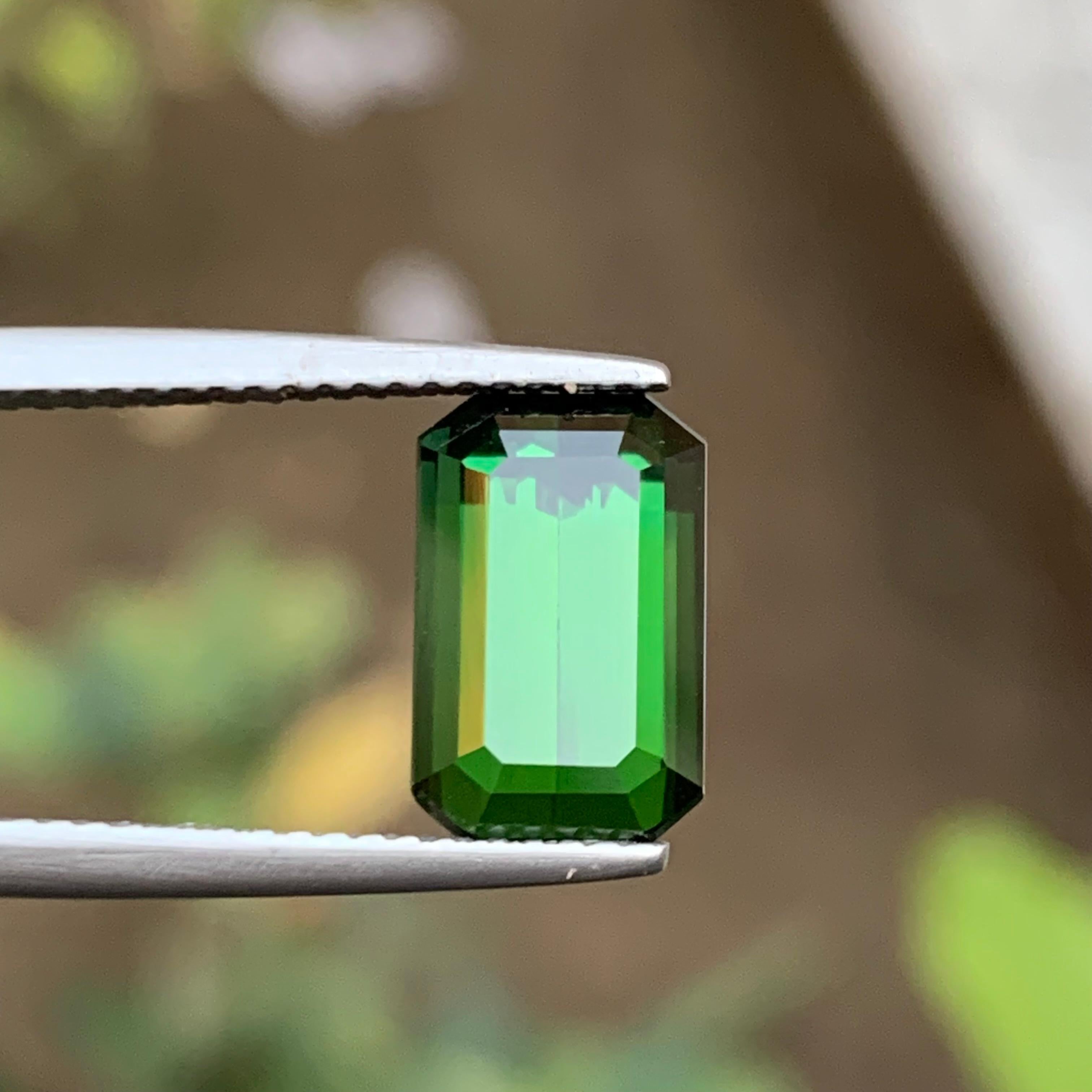 Tiefgrüner natürlicher Turmalin Ring Lose Edelstein, 3,50 Karat Smaragd-Schliff-Schmuck 2