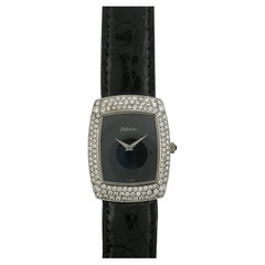 Rare DeLaneau High-Jewelry Diamond Tonneau Watch in 18k