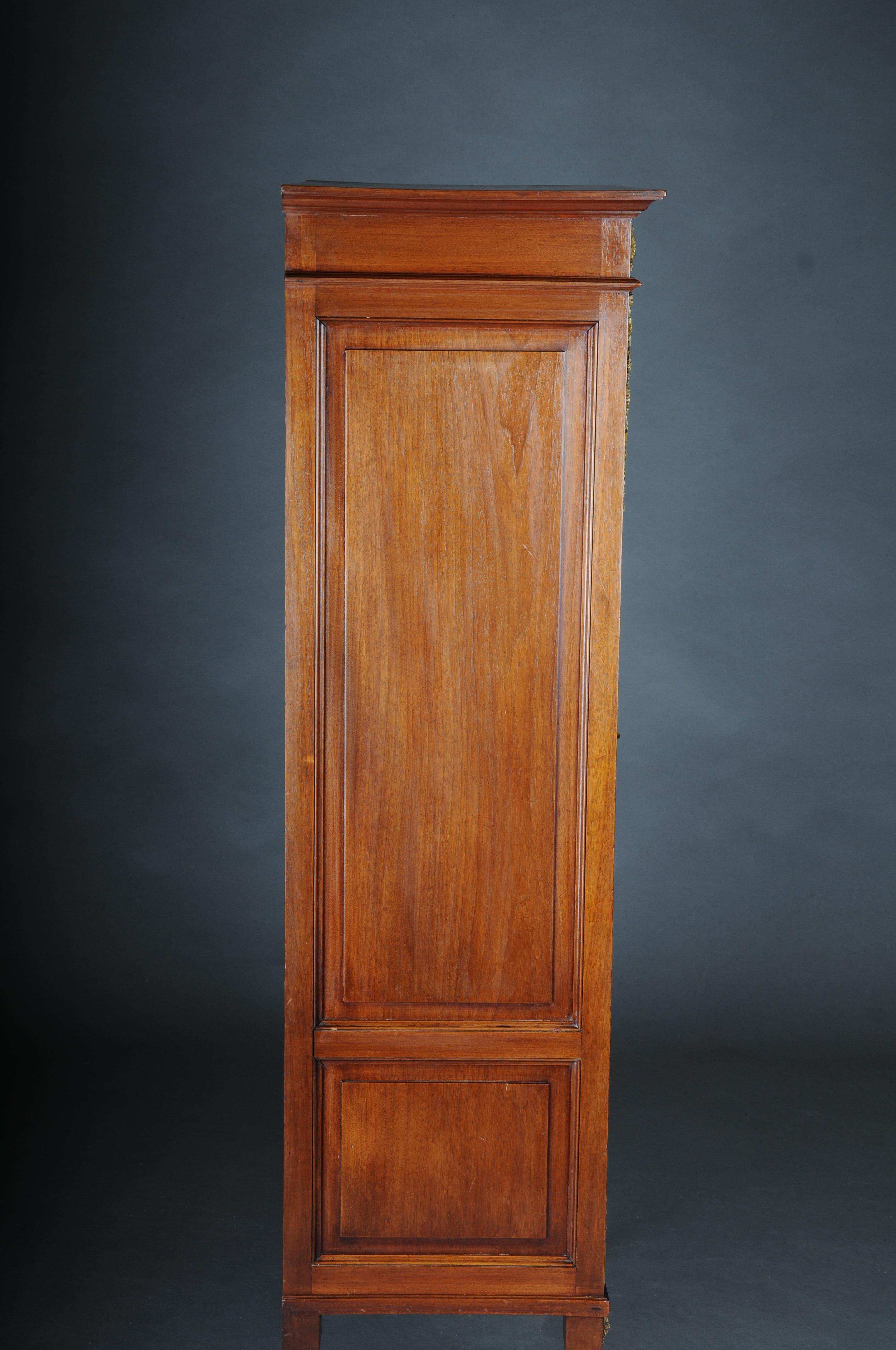 Rare delicate mahogany music cabinet around 1880, Louis XVI For Sale 8
