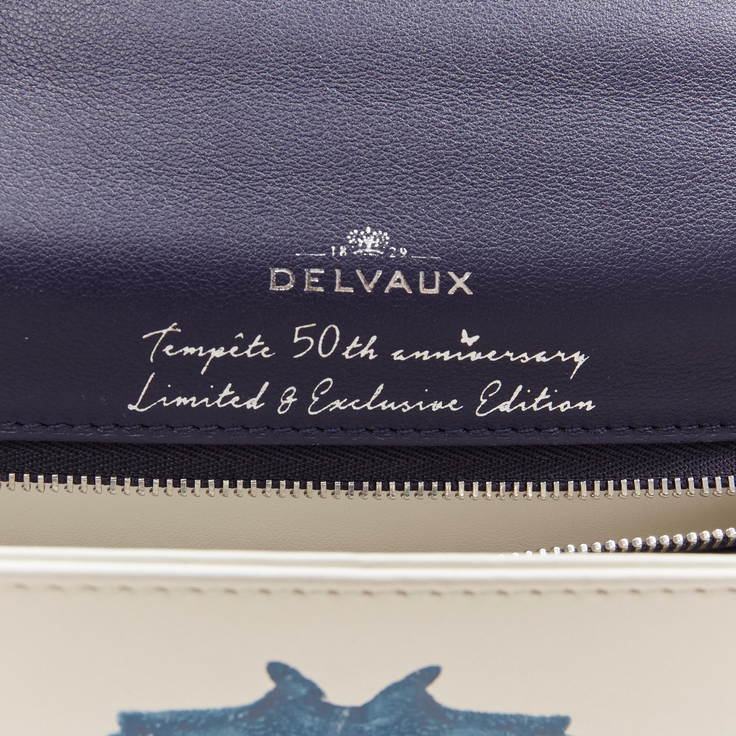 rare DELVAUX 2017 Limited Edition Tempete MM B Papillon lambskin leather bag For Sale 4