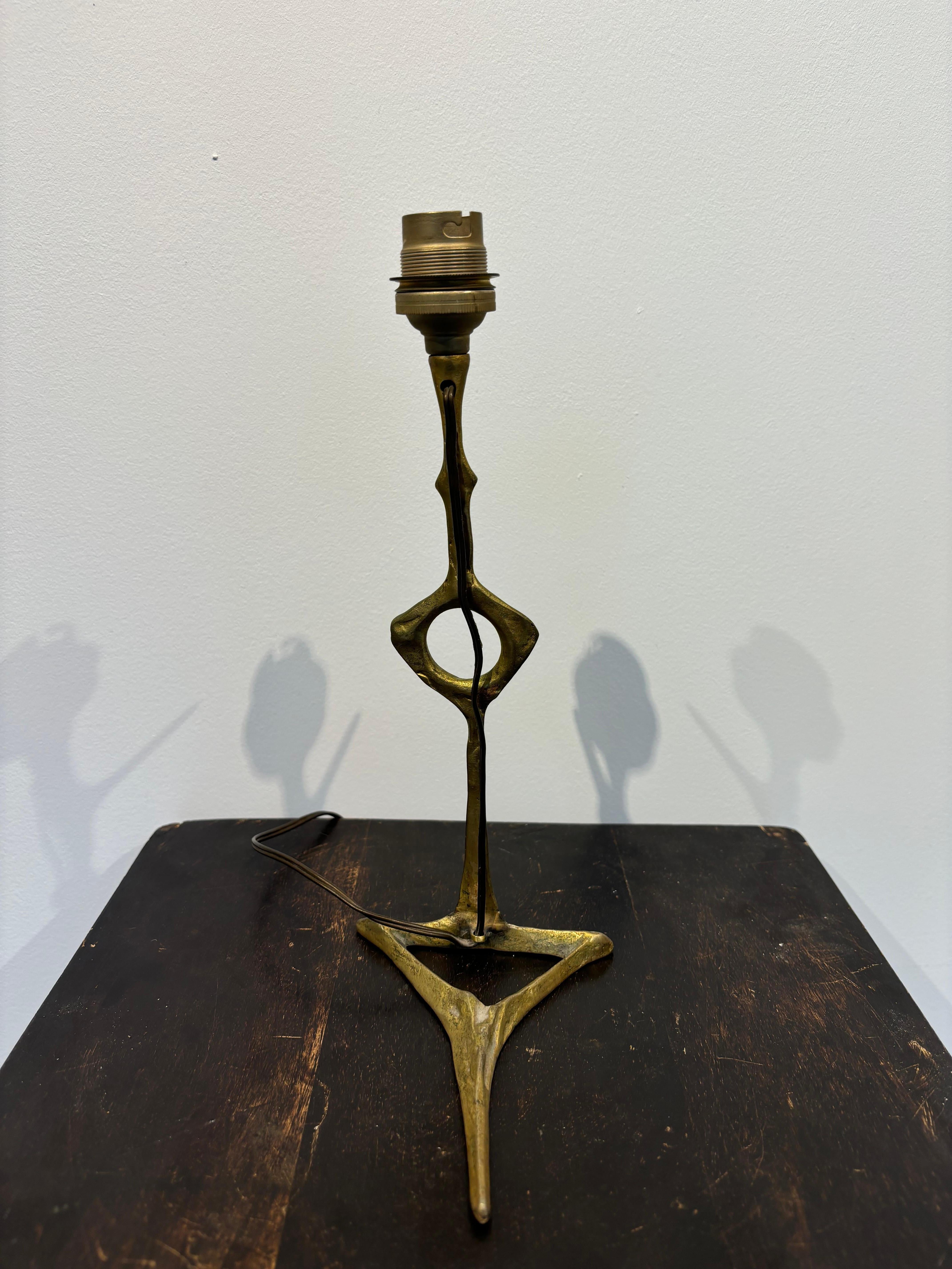 Bronze Rare lampe Denise Pietra Corbara en vente