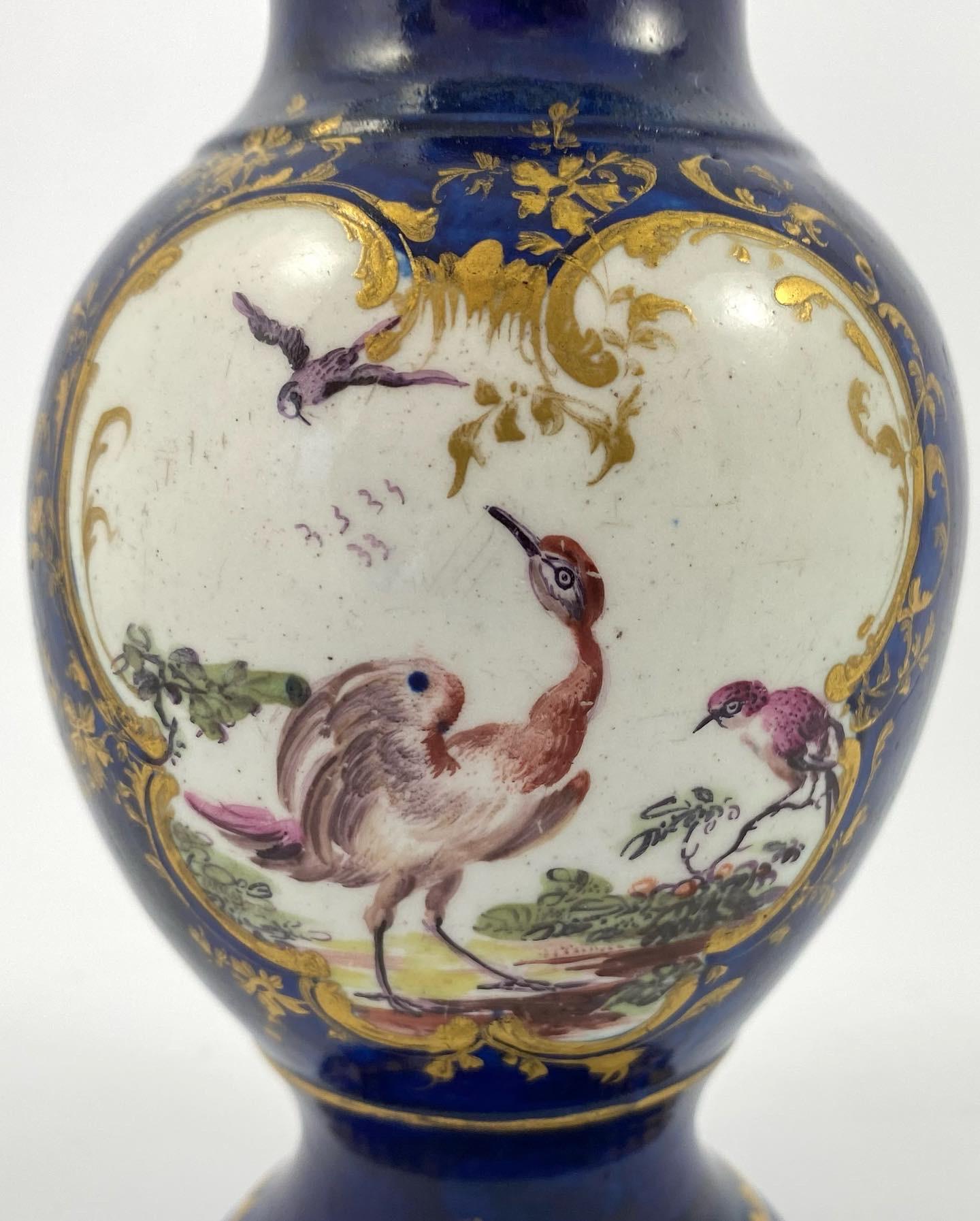 Rare Derby Porcelain ‘Mazarine Blue’ Vase, c. 1758 In Good Condition In Gargrave, North Yorkshire