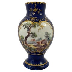 Rare Derby Porcelain ‘Mazarine Blue’ Vase, c. 1758