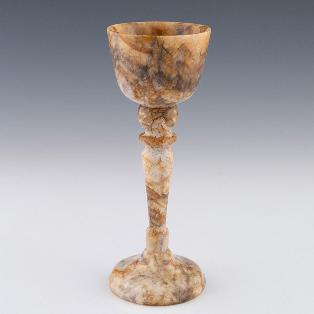English Rare Derbyshire Fluorspar Chalice – Modern For Sale