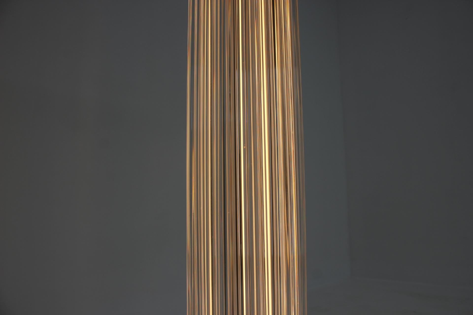 Rare Design Laiton et verre d'art Lampadaire Modernity Kamenický Šenov/Preciosa, 1960 en vente 3