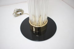 Rare Design Brass and Art Glass Modern Floor Lamp Kamenický Šenov/Preciosa, 1970