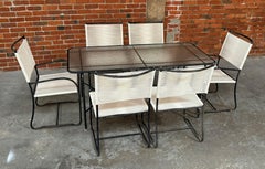 Rare Design by Santa Barbara Maker Robert Lewis 6 Chair Patio Dining Set