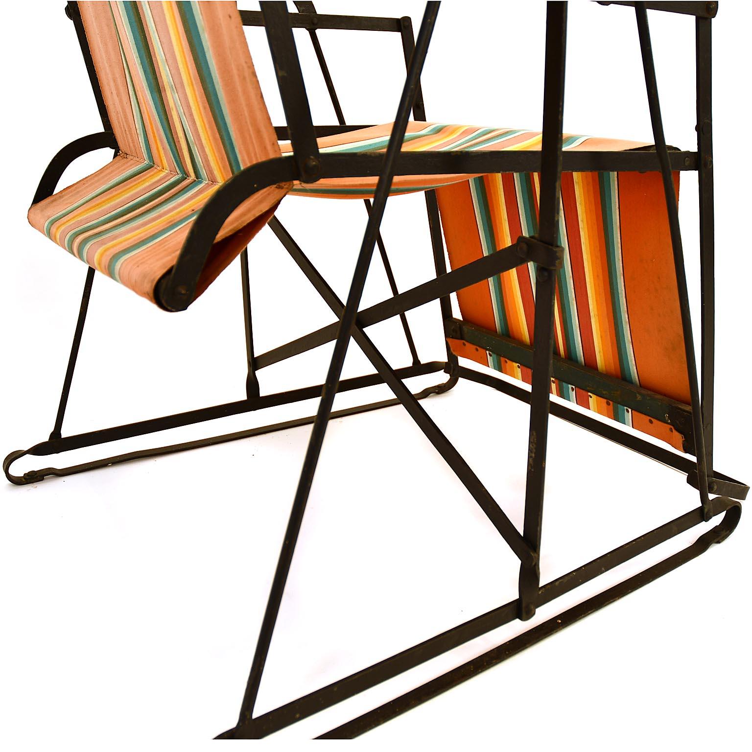 Dutch Rare Design Icon Rocking Sun Chair by Metz & Co. Vitra Design Museum, 1930 For Sale
