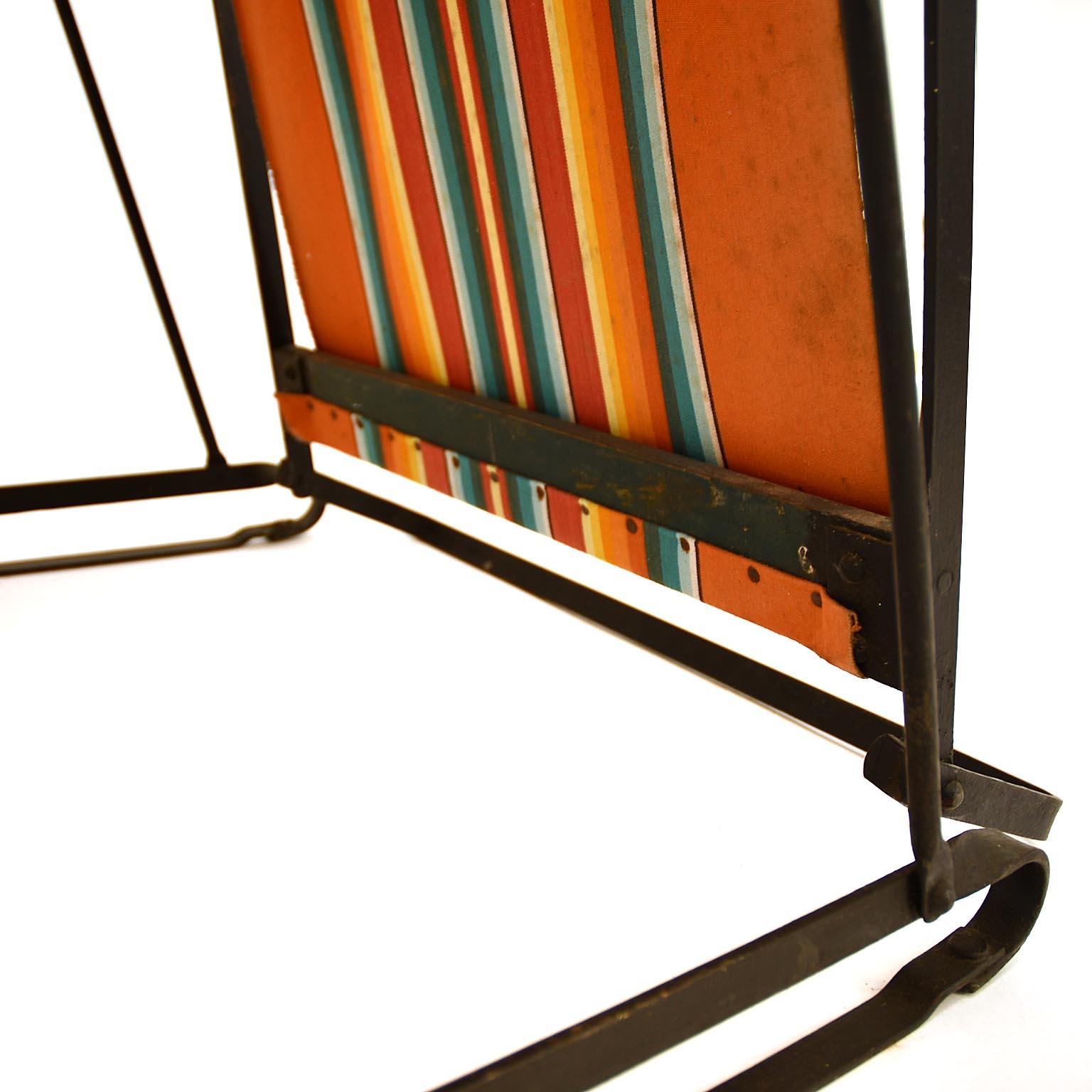 Seltener Design-Icon-Schaukel-Sonnenstuhl von Metz & Co. Vitra Design Museum, 1930 (Mitte des 20. Jahrhunderts) im Angebot