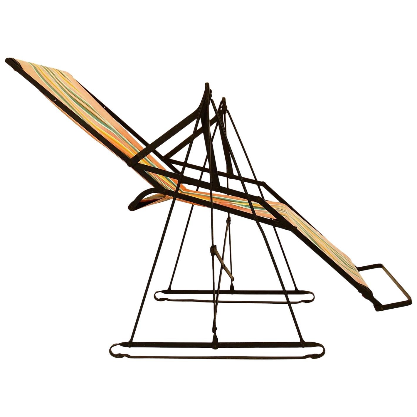 Rare Design Icon Rocking Sun Chair by Metz & Co. Vitra Design Museum, 1930 For Sale