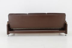 Rare Design Leather Folding Sofa by Arch. Spicka, 1970s, Czechoslovakia